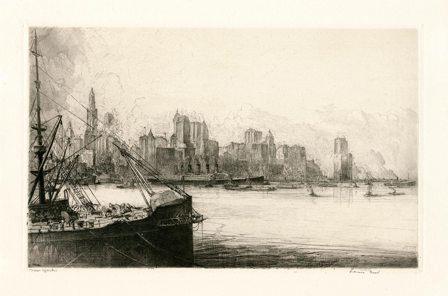 Louis Orr Landscape Print - New York (from Ports of America)