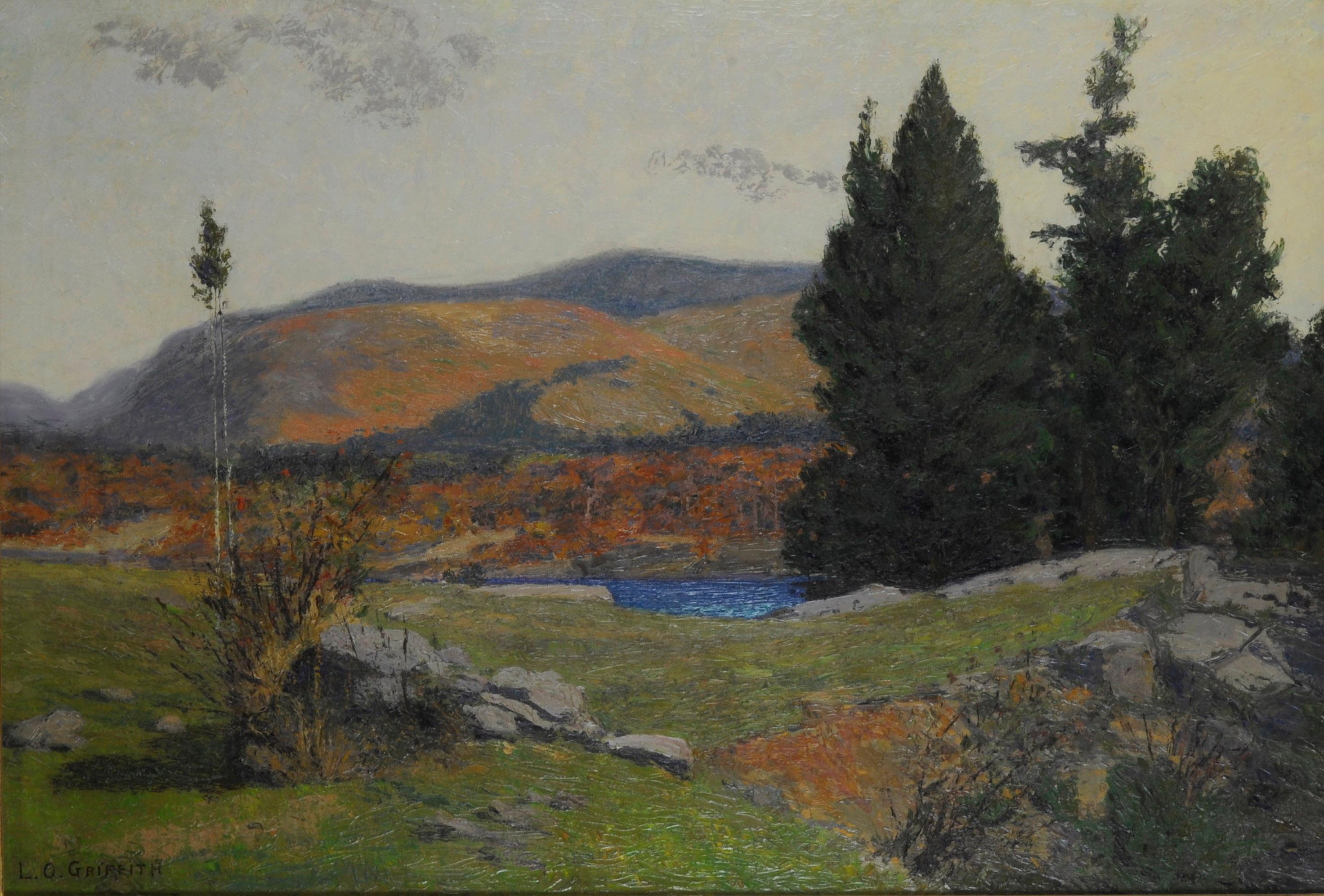 Landscape Painting Louis Oscar Griffith - Un peu de Nouvelle-Angleterre
