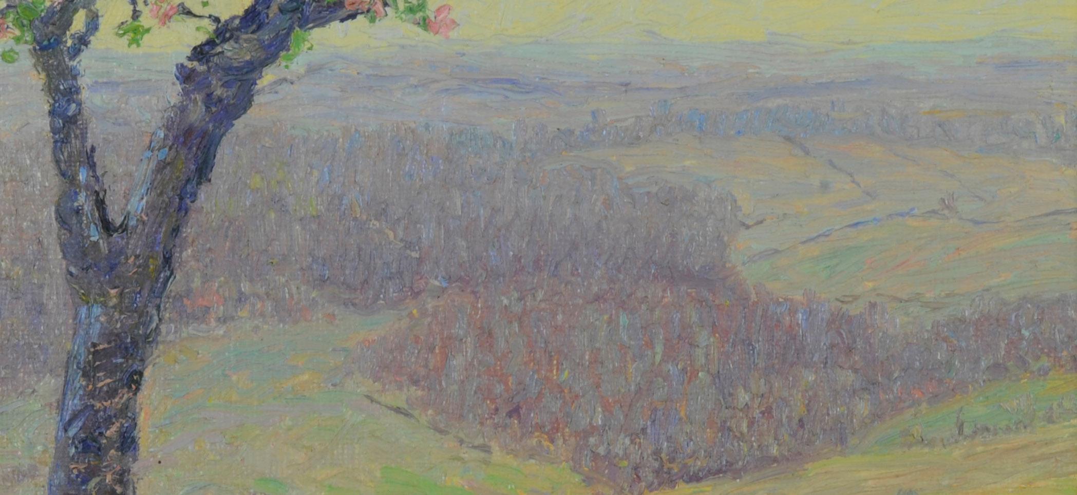 Primavera en el condado de Brown - Landscape Painting Marrón de Louis Oscar Griffith