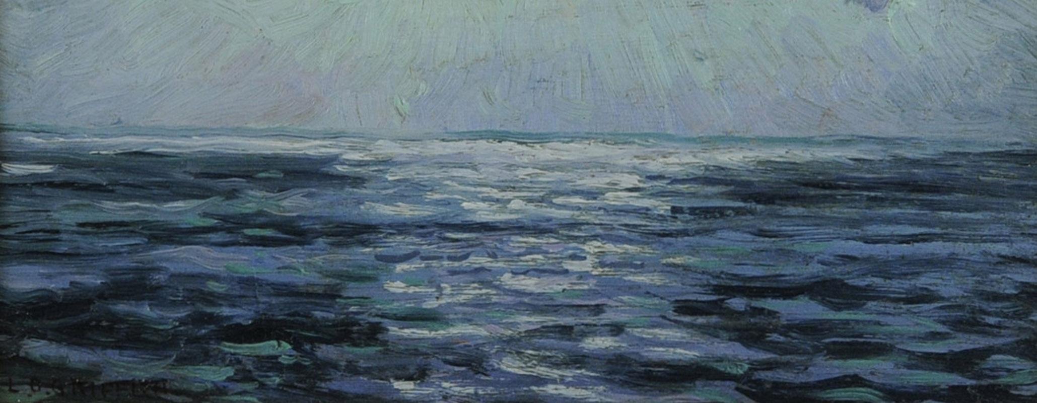 Tempeste (in mare) - Painting Impressionismo americano di Louis Oscar Griffith