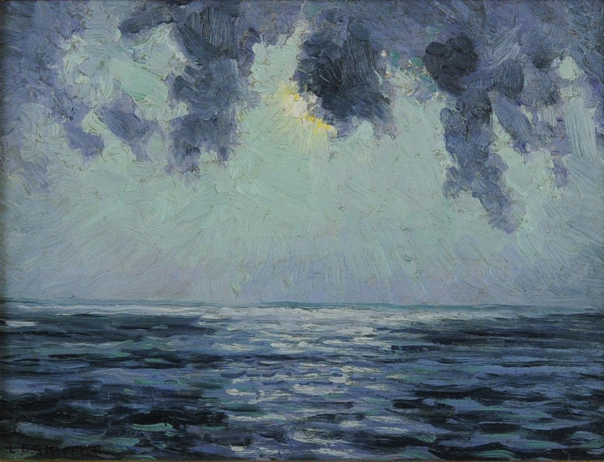 Storms (At Sea) - American Impressionist Painting by Louis Oscar Griffith