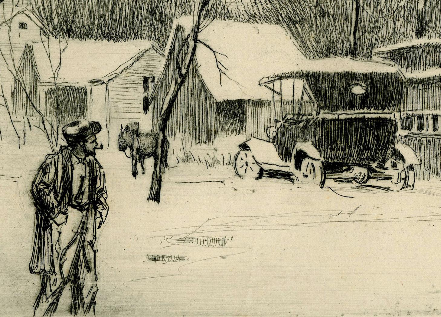 Nashville en invierno - Print de Louis Oscar Griffith
