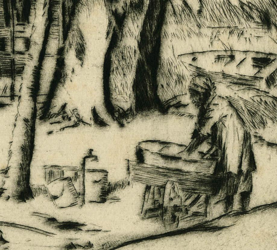 Rustic Beauford S.C. - Beige Landscape Print by Louis Oscar Griffith