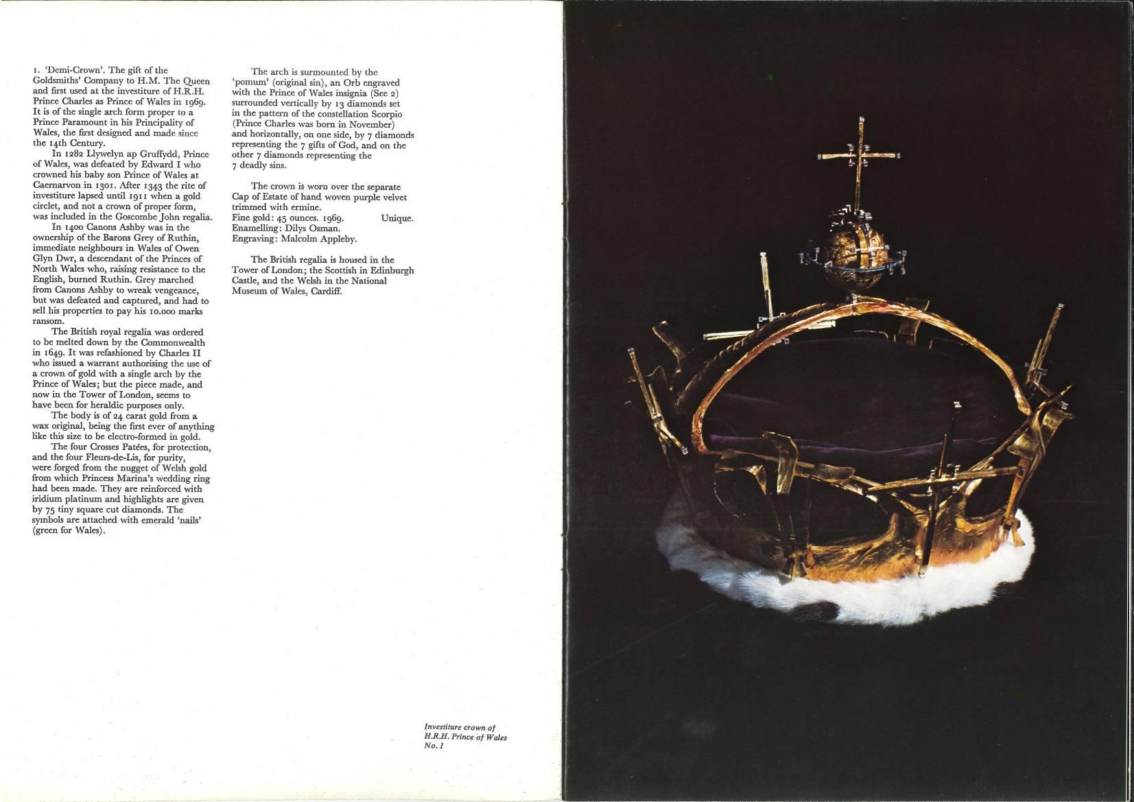 Louis Osman Architekt Goldschmied Silberschmied 1974 Katalog Prinz von Wales Krone im Angebot 1