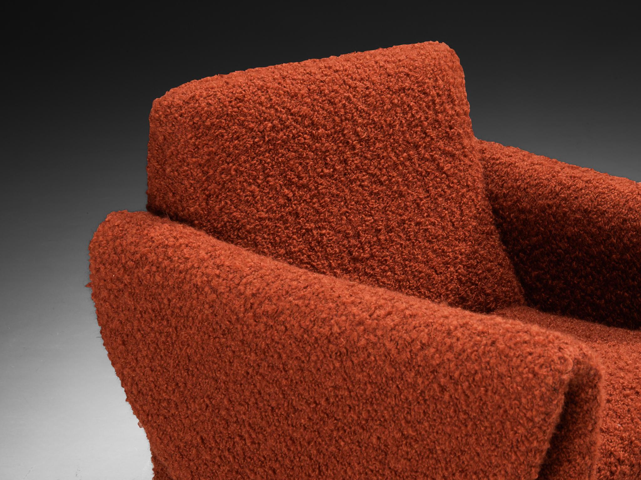 Louis Paolozzi for Zol Pair of Lounge Chairs in in Burnt Orange 3
