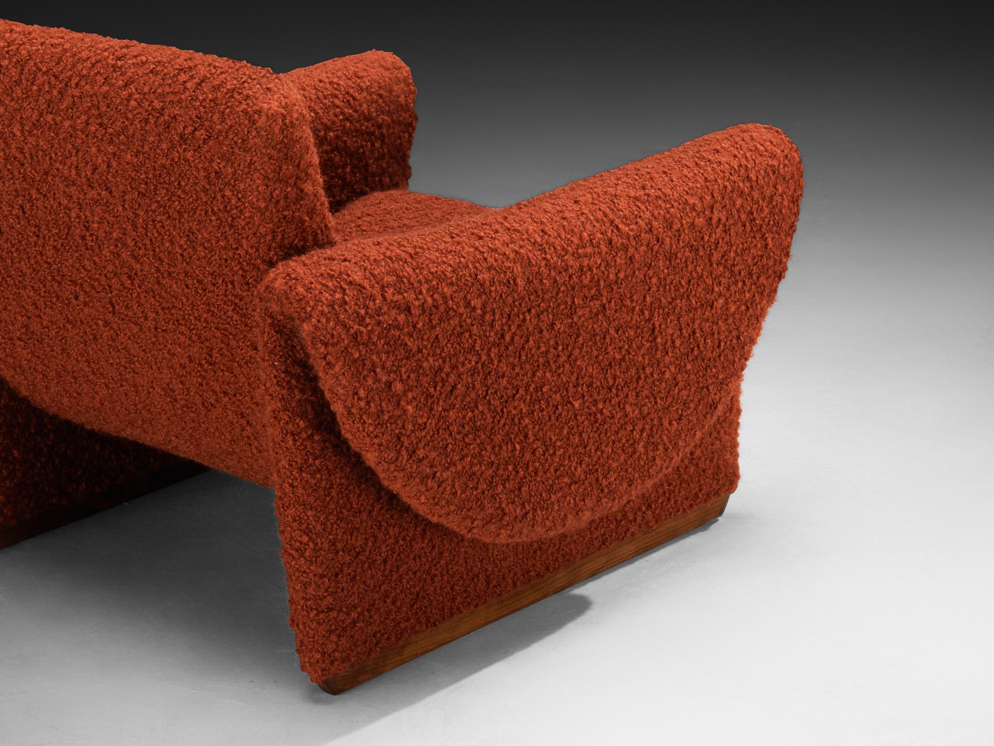 Louis Paolozzi for Zol Pair of Lounge Chairs in in Burnt Orange 4