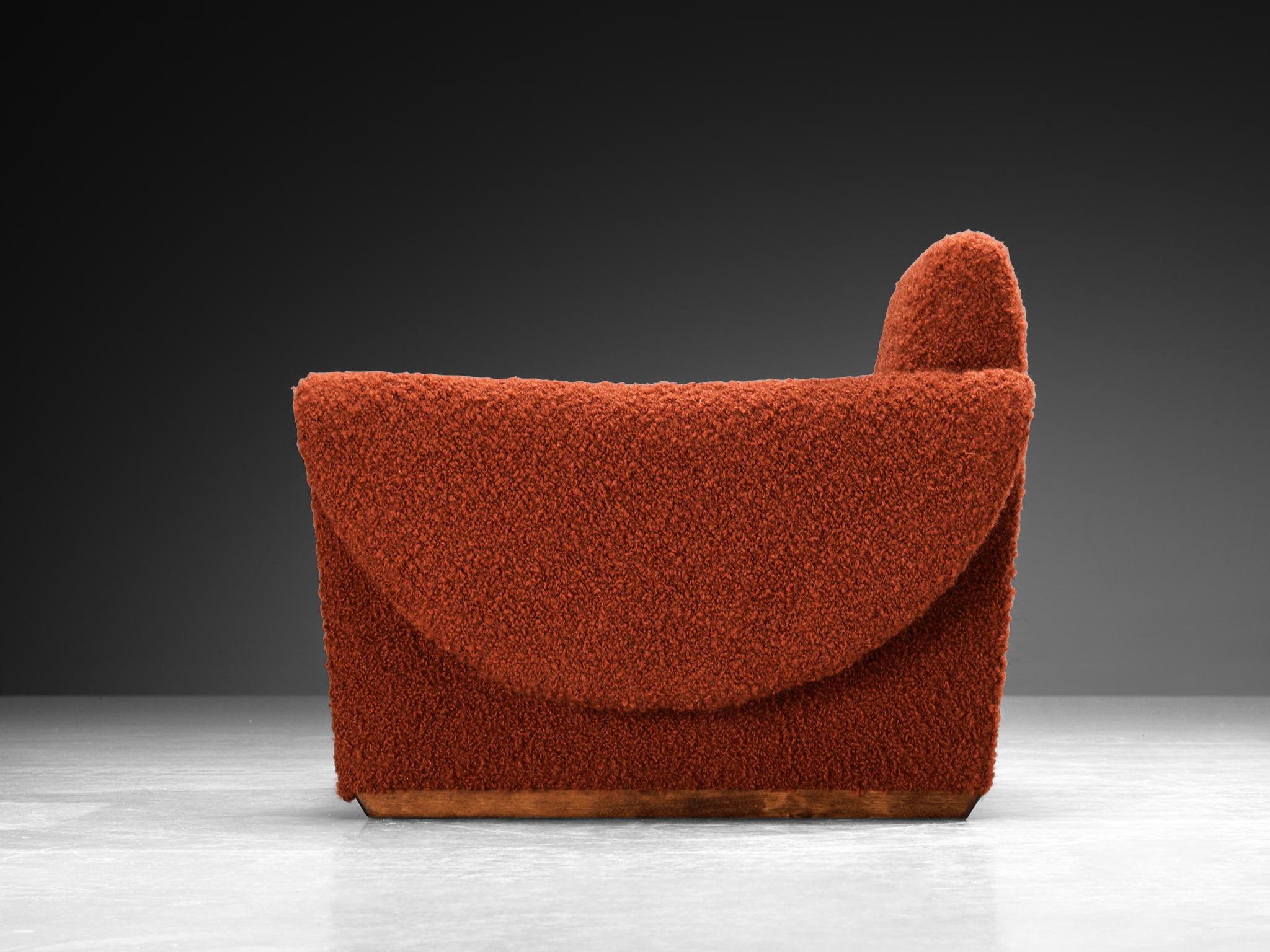 Louis Paolozzi for Zol Pair of Lounge Chairs in in Burnt Orange 1