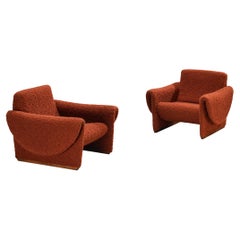 Louis Paolozzi for Zol Pair of Lounge Chairs in in Burnt Orange