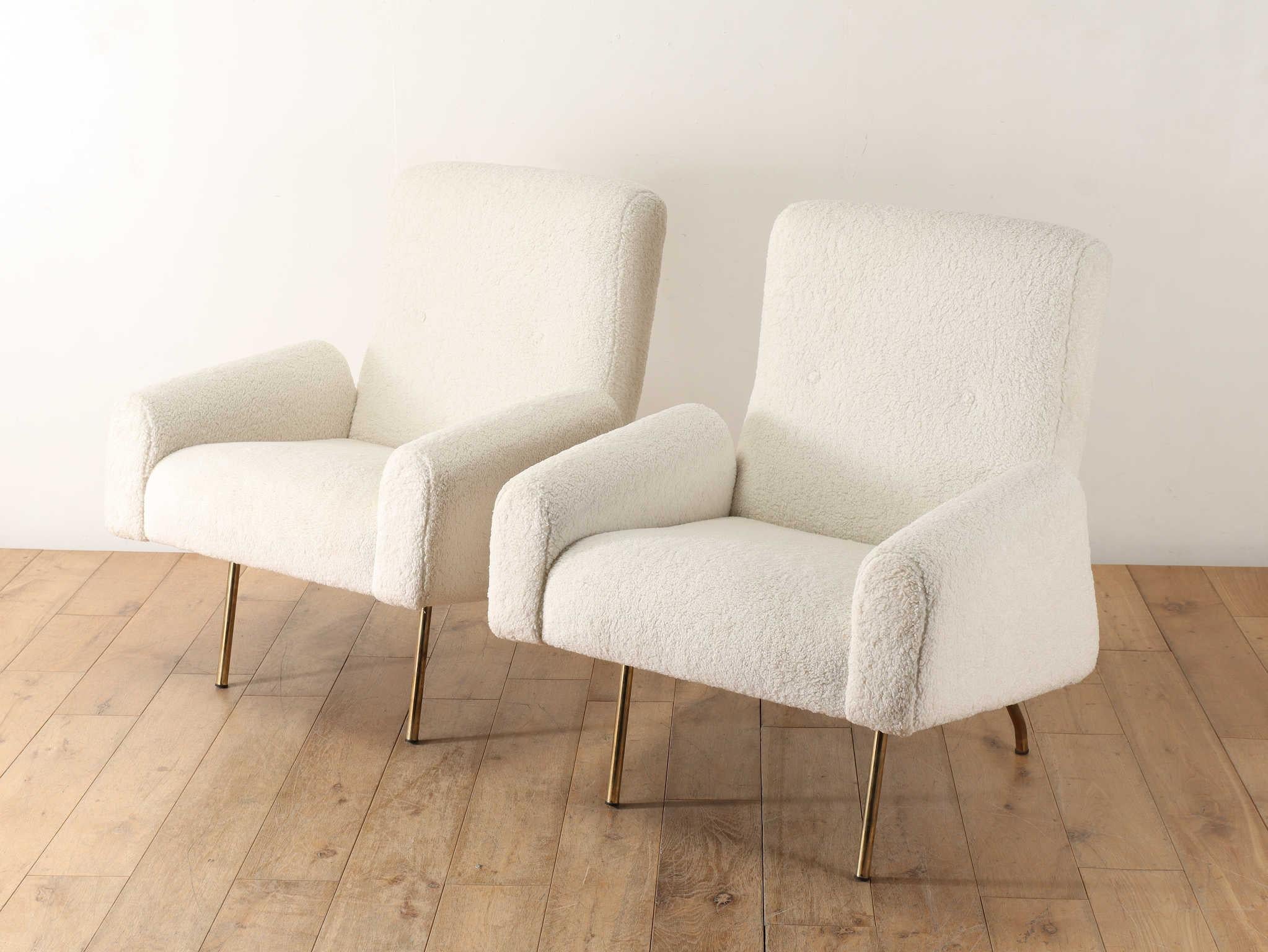 Mid-Century Modern Louis Paolozzi Lounge Chairs, France 1960's For Sale