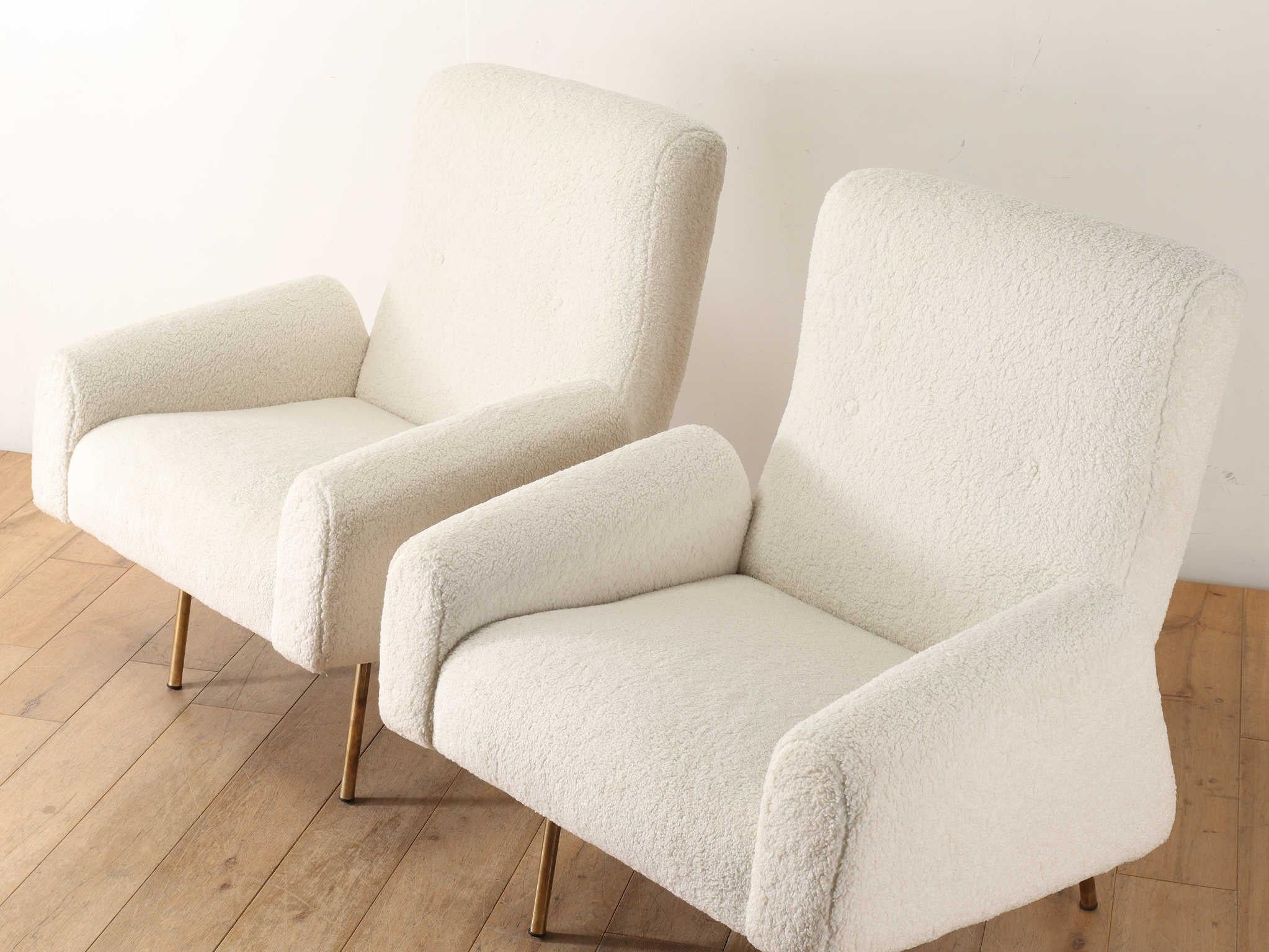 French Louis Paolozzi Lounge Chairs, France 1960's For Sale