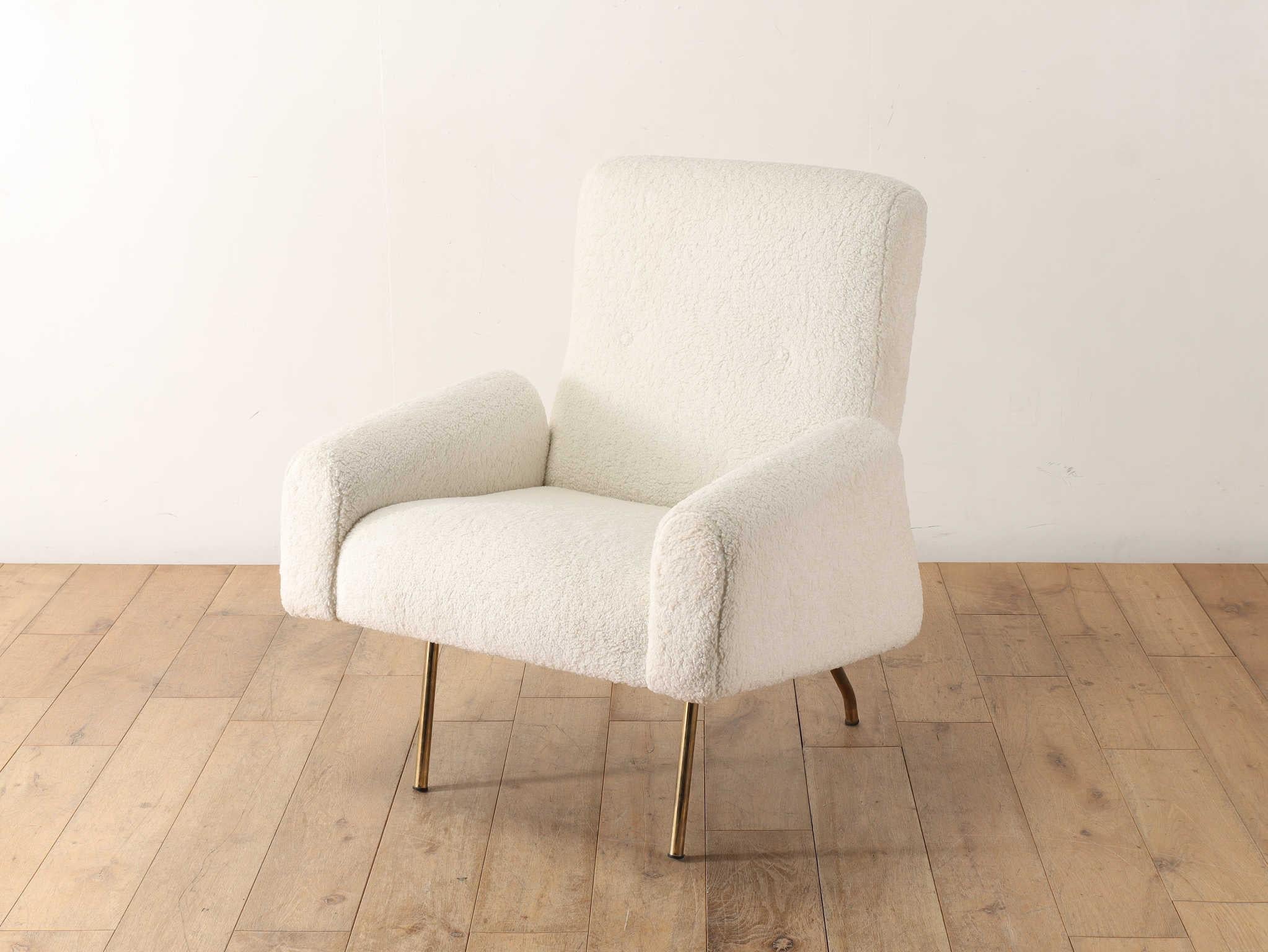 Metal Louis Paolozzi Lounge Chairs, France 1960's For Sale