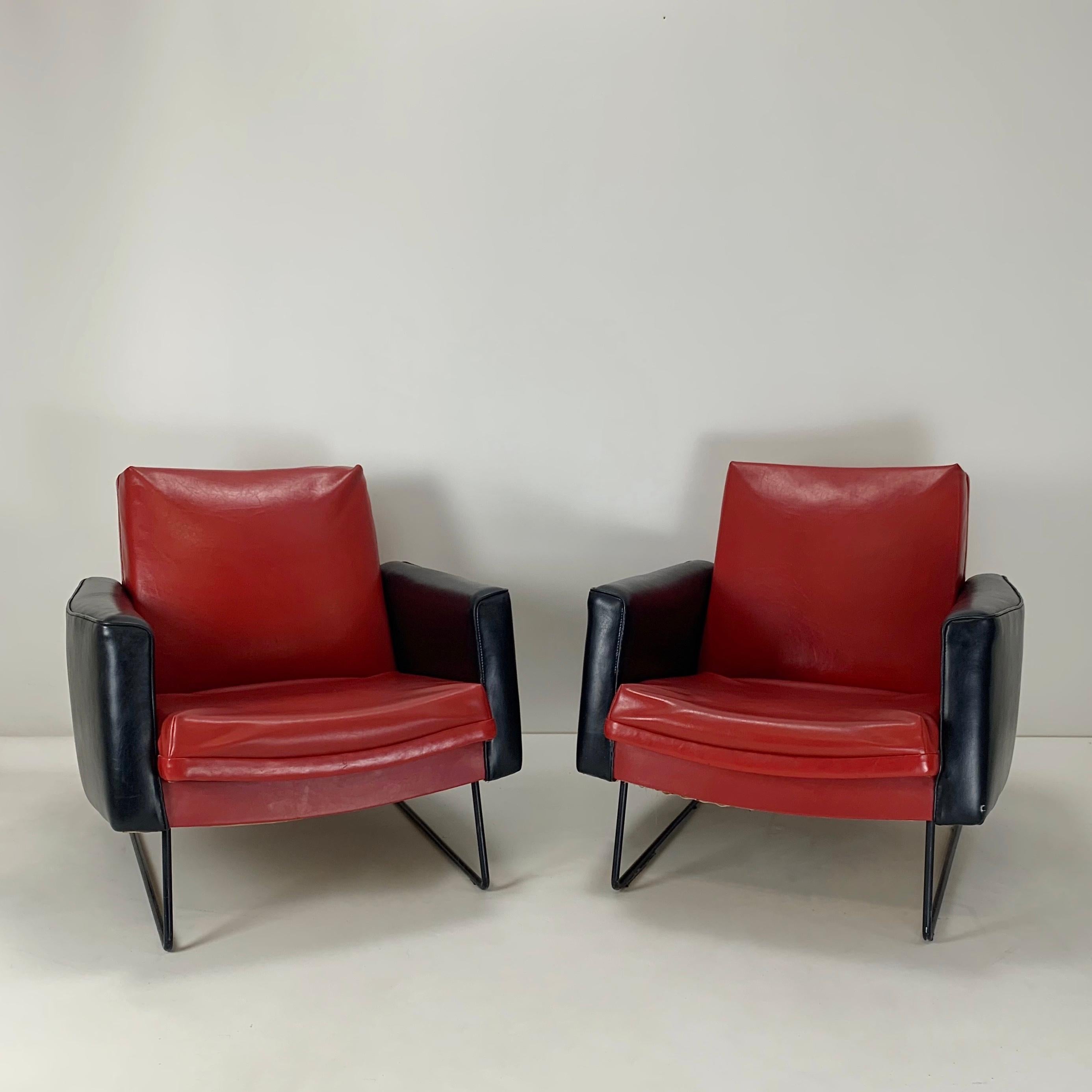 Louis Paolozzi Pair of Prelude Armchairs for Zol, circa 1958, France 5