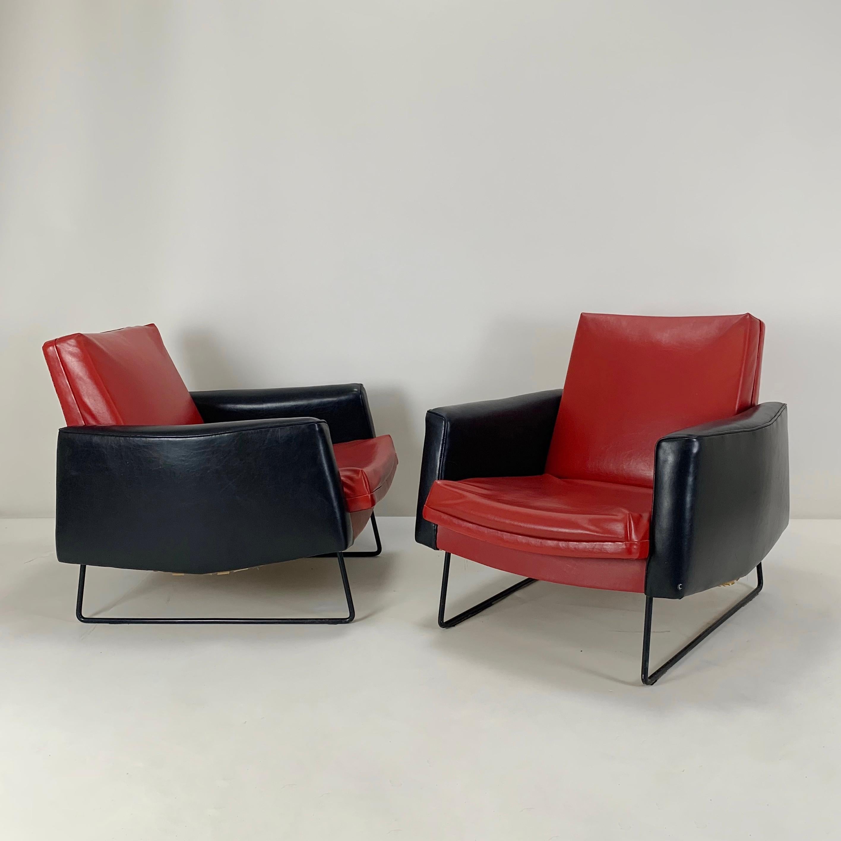 Louis Paolozzi Pair of Prelude Armchairs for Zol, circa 1958, France 6