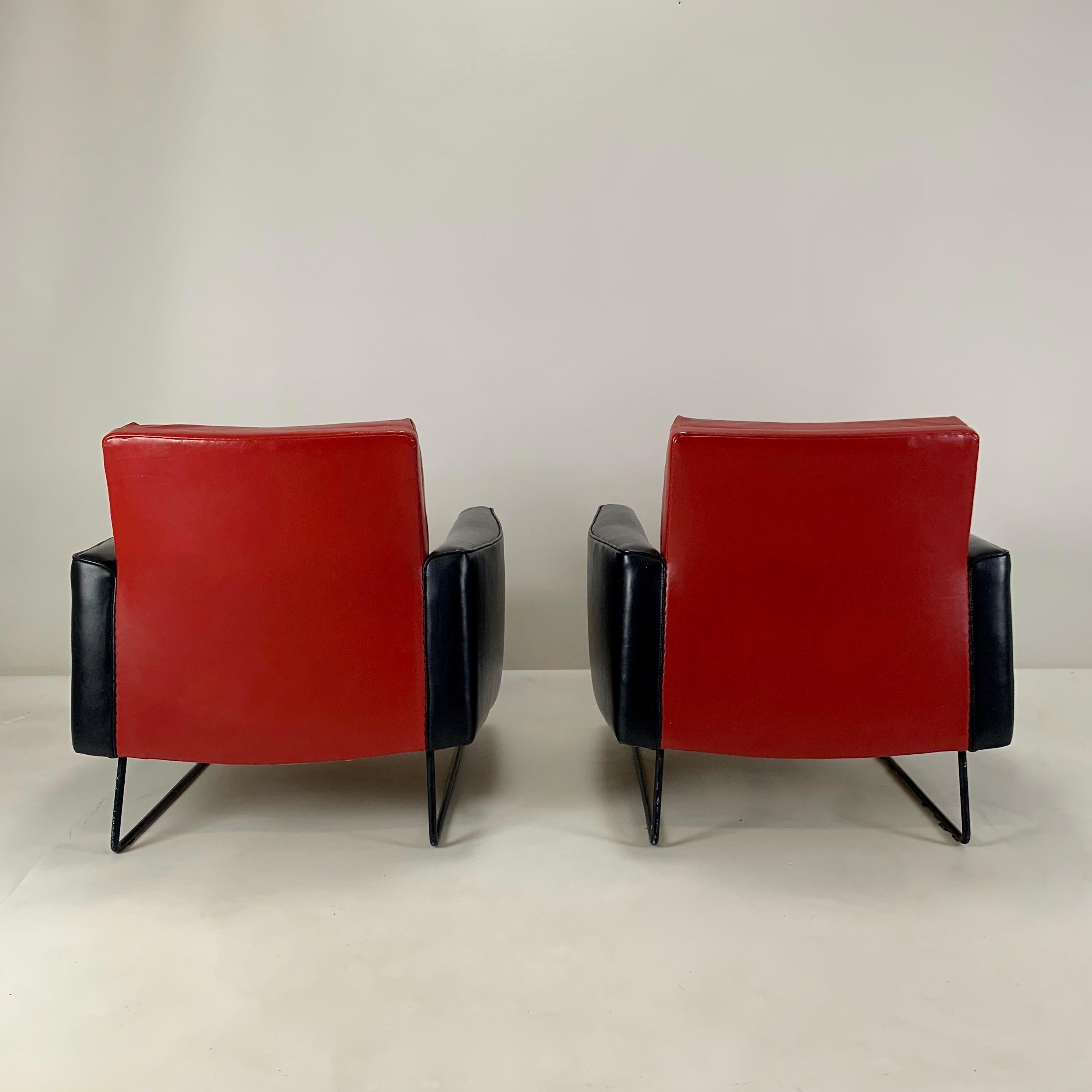 Mid-20th Century Louis Paolozzi Pair of Prelude Armchairs for Zol, circa 1958, France