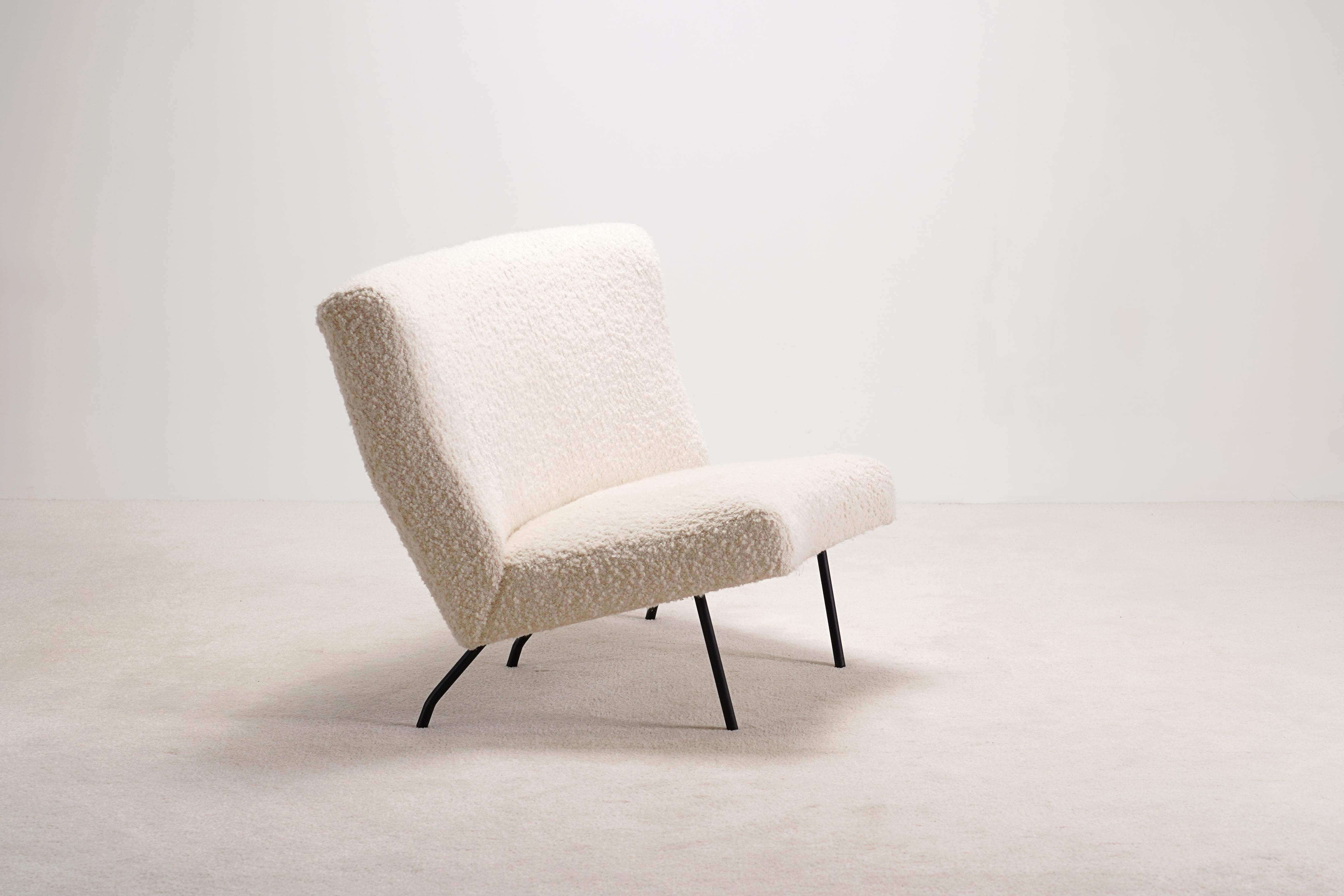 Elegant French Corner Lounge Chair model 