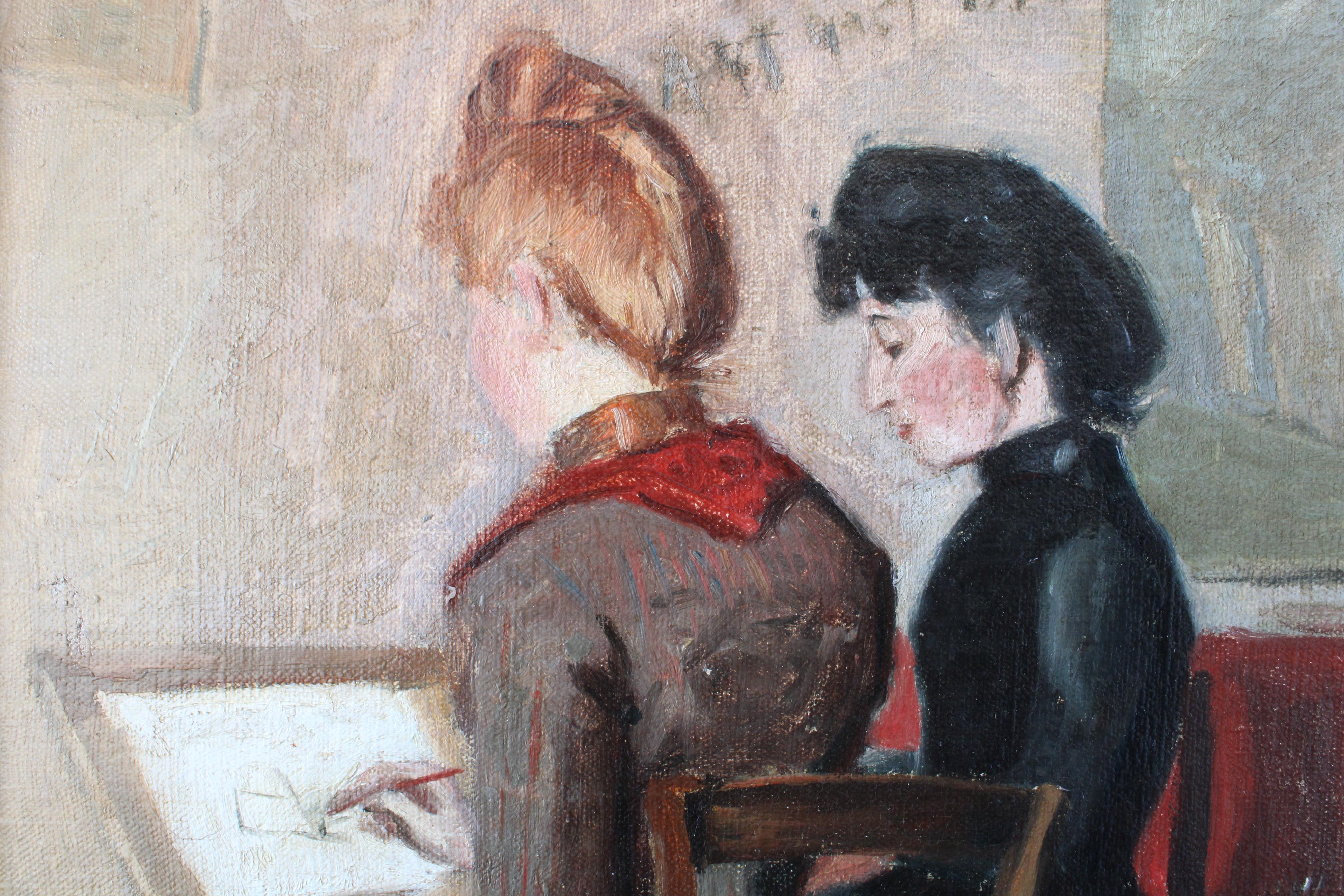 Portrait ancien d'une leçon d'art de l'artiste suisse Louis Patru en vente 2
