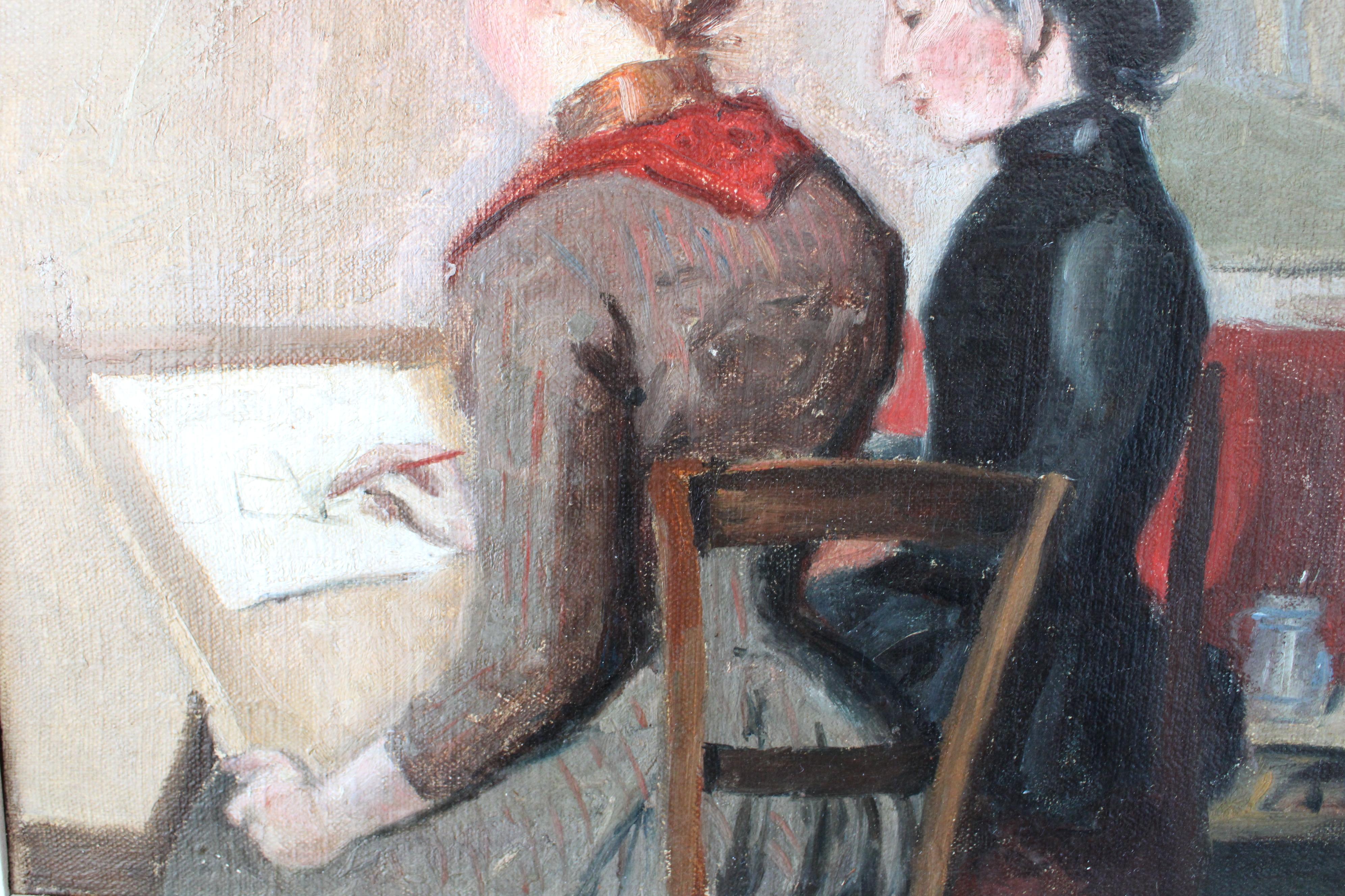 Portrait ancien d'une leçon d'art de l'artiste suisse Louis Patru en vente 4