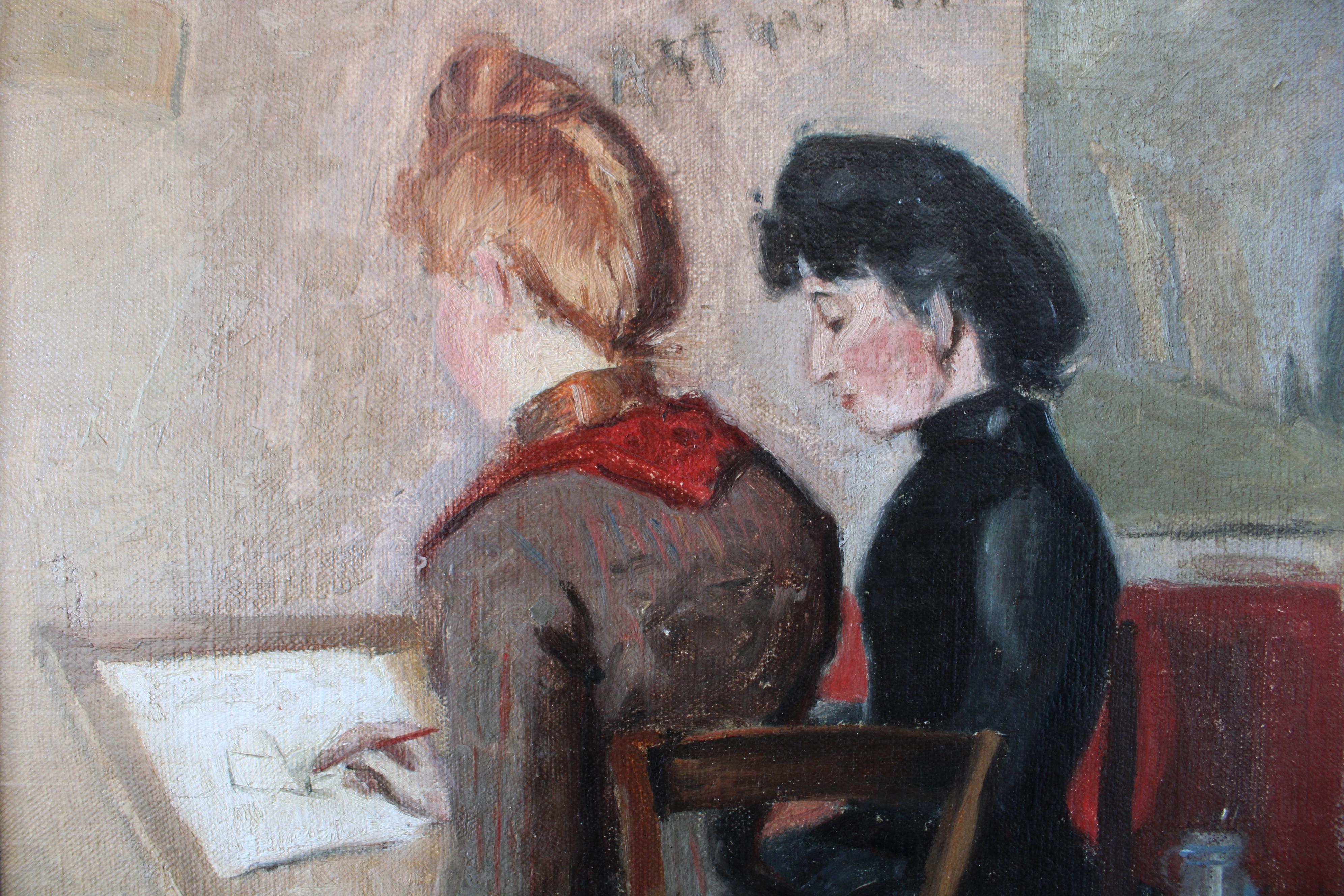Portrait ancien d'une leçon d'art de l'artiste suisse Louis Patru en vente 5