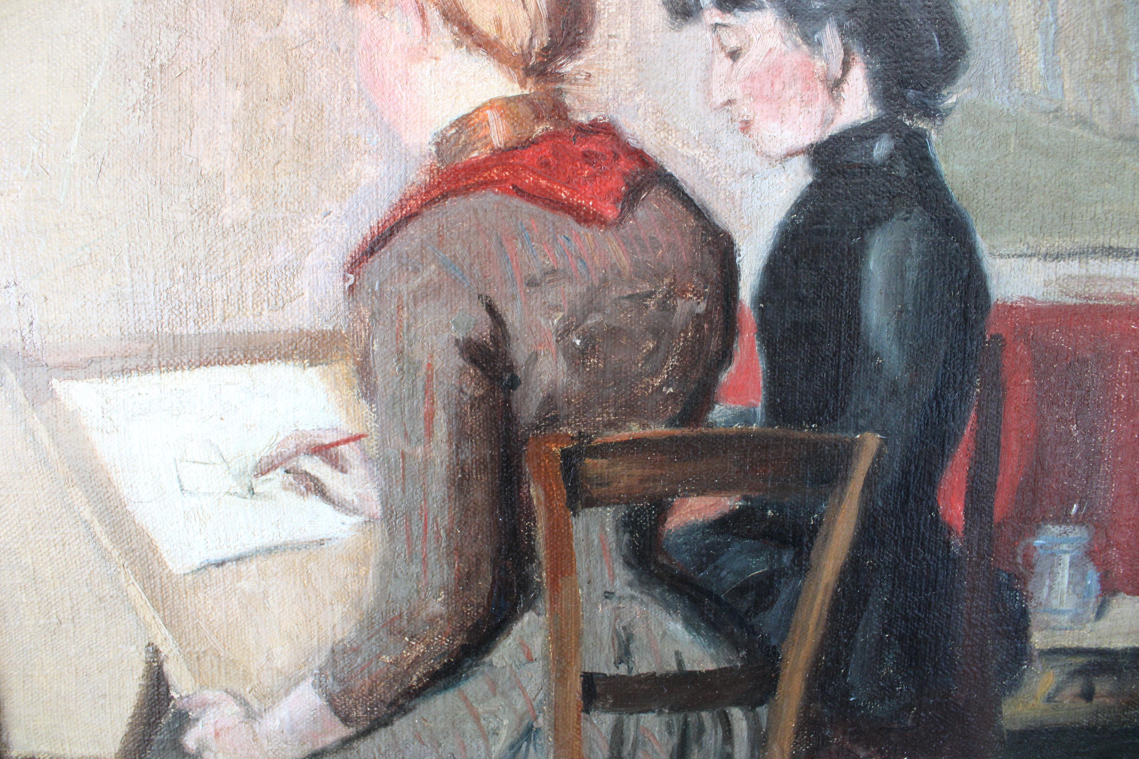 Portrait ancien d'une leçon d'art de l'artiste suisse Louis Patru en vente 6