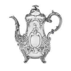 Louis-Kaffeekanne aus Sterlingsilber von Barnards aus dem Jahr 1856