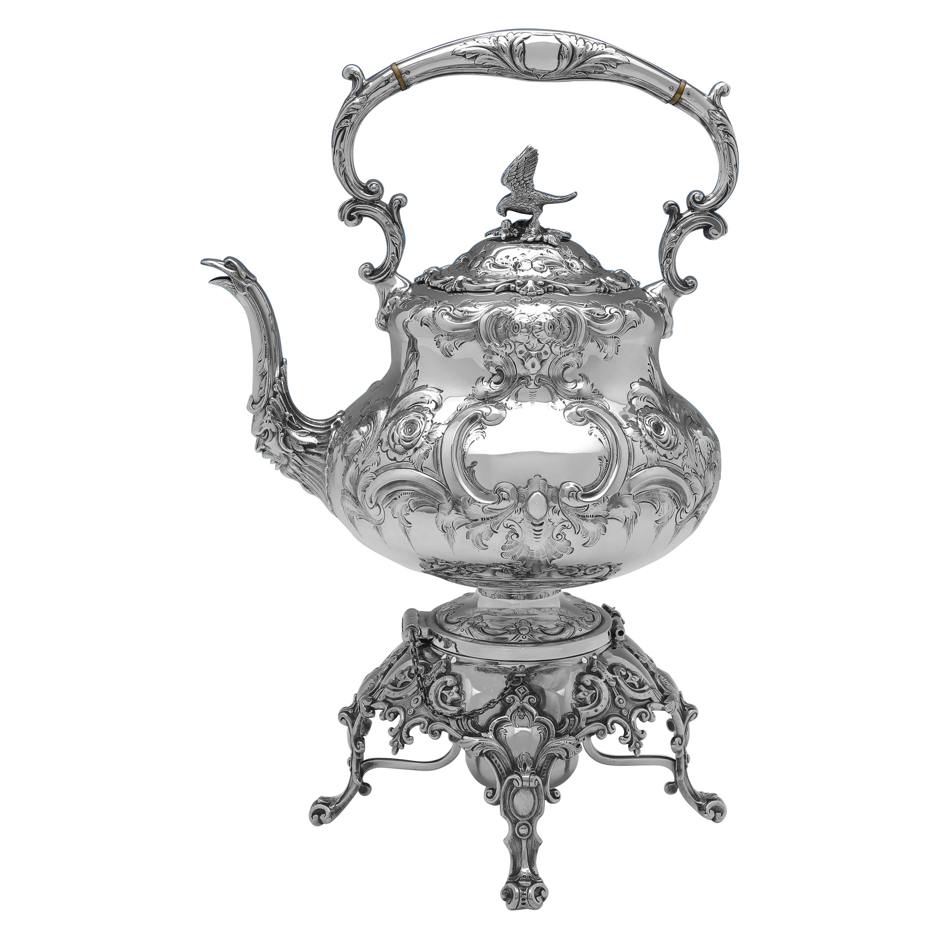 Bouilloire victorienne « Louis Pattern » en argent sterling, Martin, Hall & Co. 1881 en vente