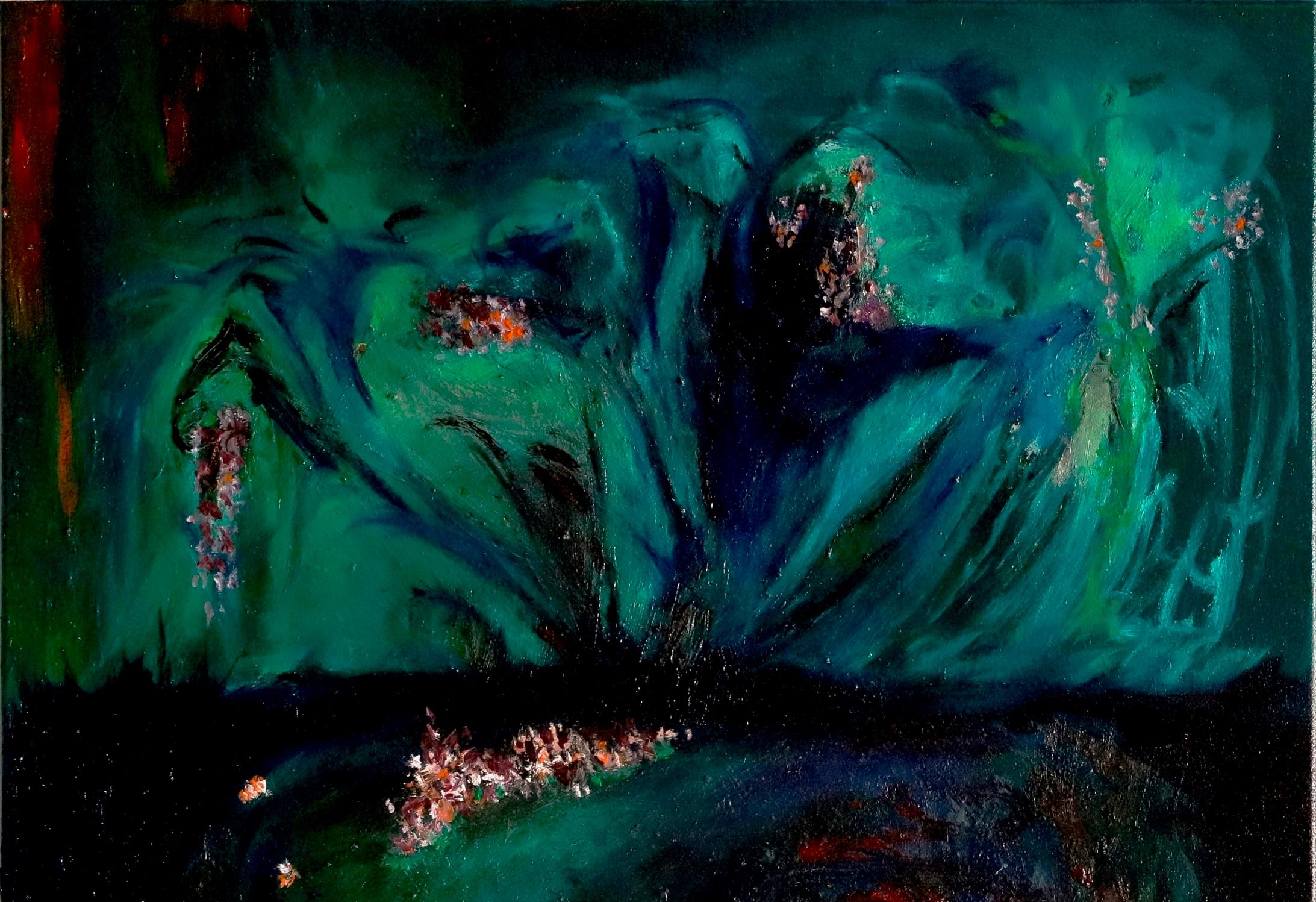Imbriglio and revelation Louis-Paul Ordonneau Contemporary painting landscape  For Sale 1