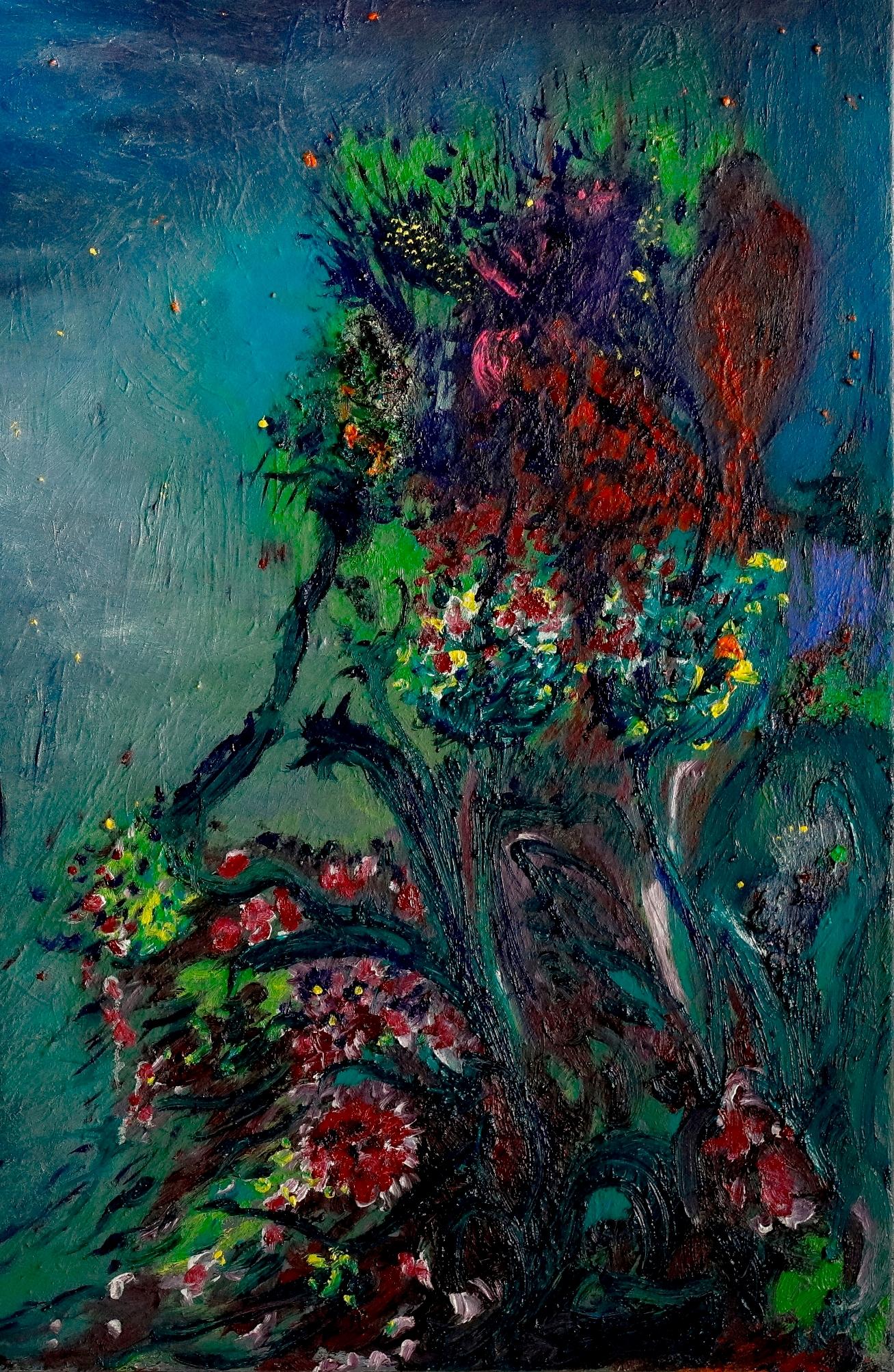 Quando l'onda si ritira Louis Paul Ordonneau Pittura contemporanea paesaggio marino - Painting Contemporaneo di Louis-Paul Ordonneau