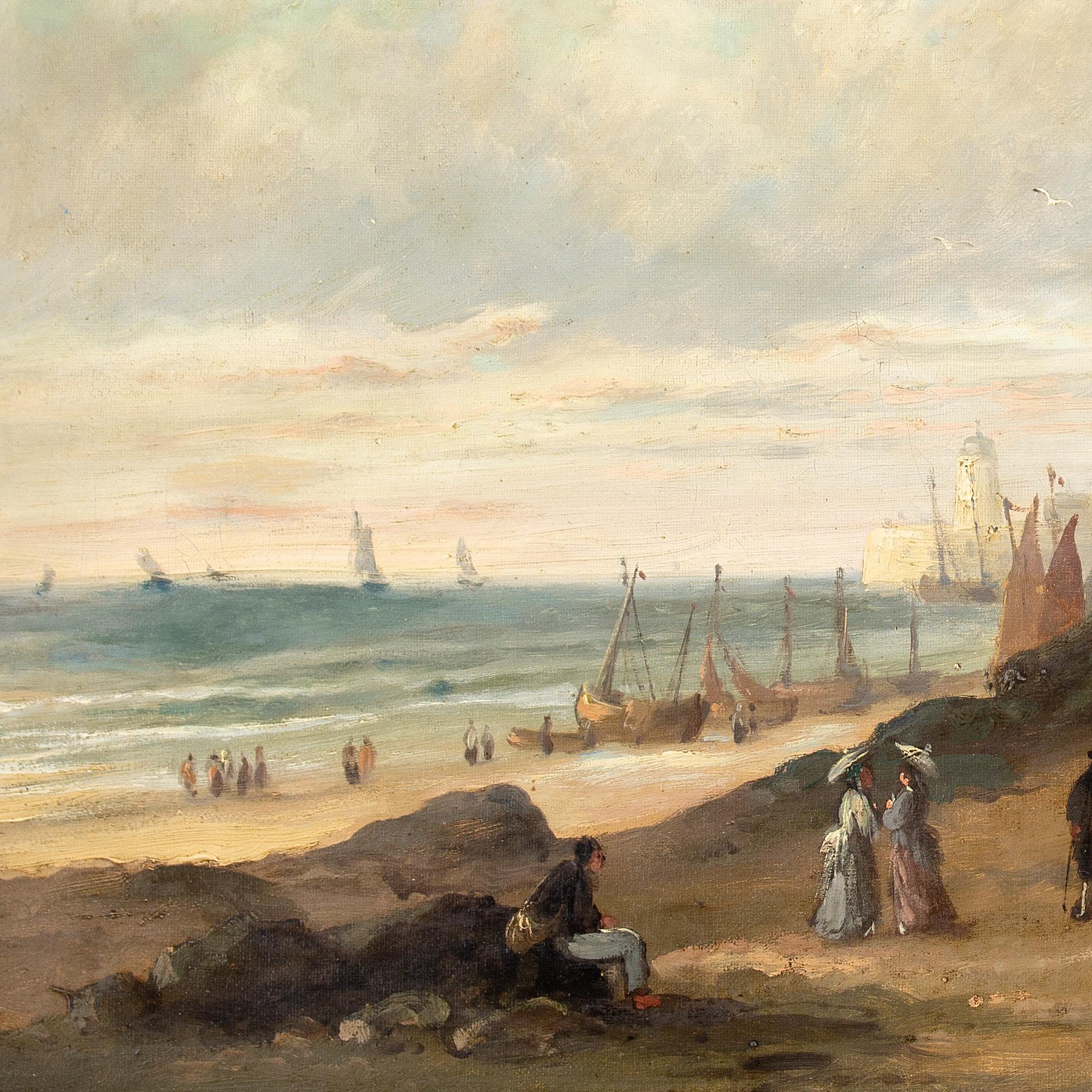 Louis Paul Pierre Dumont, Coastal Landscape With Figures 4