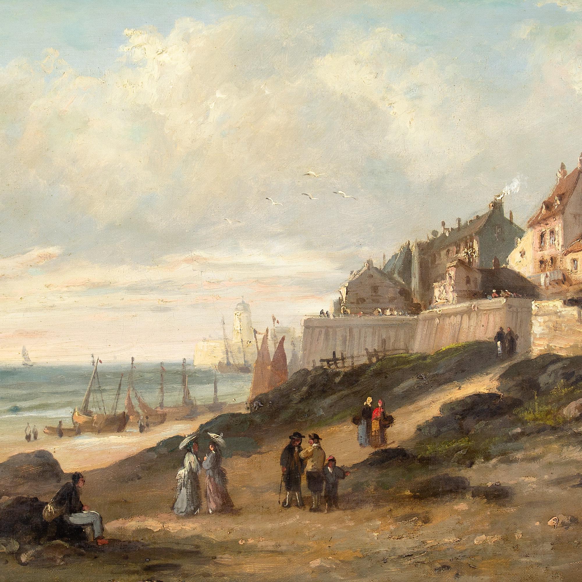 Louis Paul Pierre Dumont, Coastal Landscape With Figures 6