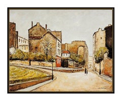 Louis Peyrat Original Oil Painting On Canvas Paris French Signed Landscape Art