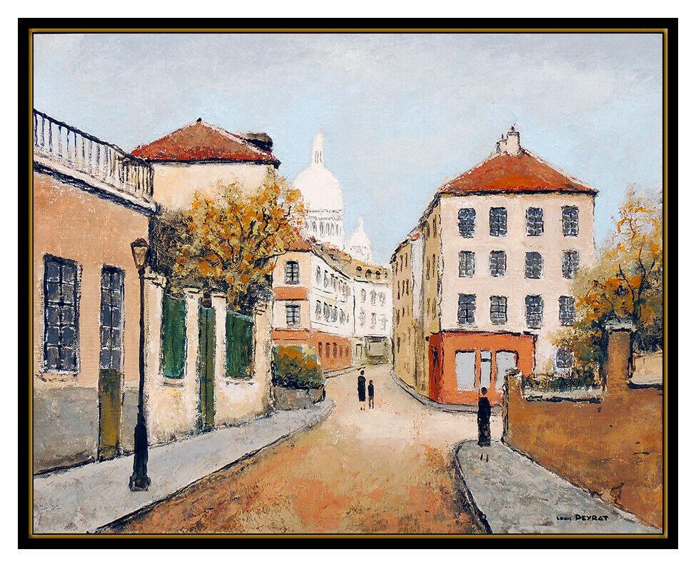 Louis Peyrat Painting Original Oil On Canvas Paris Cityscape Signed French Art For Sale 1