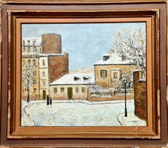 Paris in the Snow, French Post Impressionist View, Montmartre, Le Bateau Lavoir