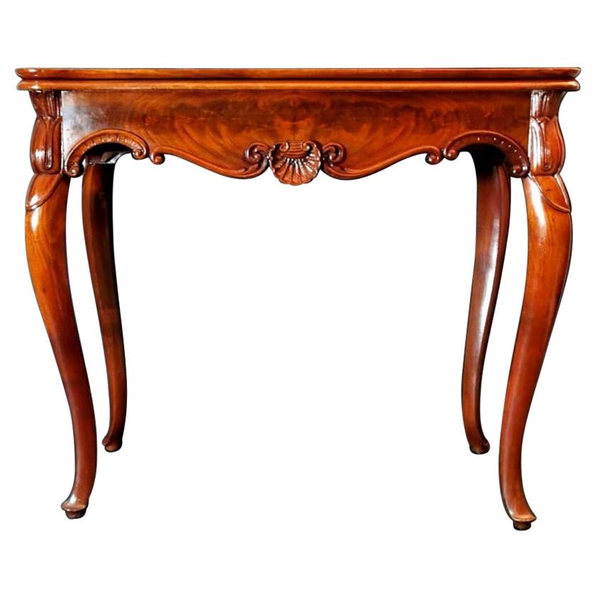 Louis Philip French Wood Game Table For Sale