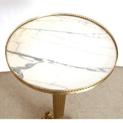 Louis Philipe Bronze Pedestal Side Table