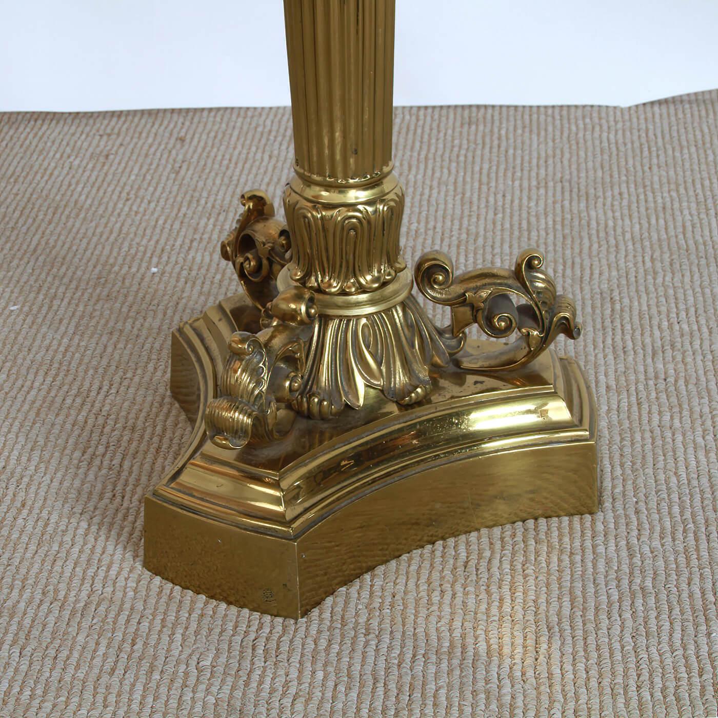 European Louis Philipe Bronze Pedestal Side Table