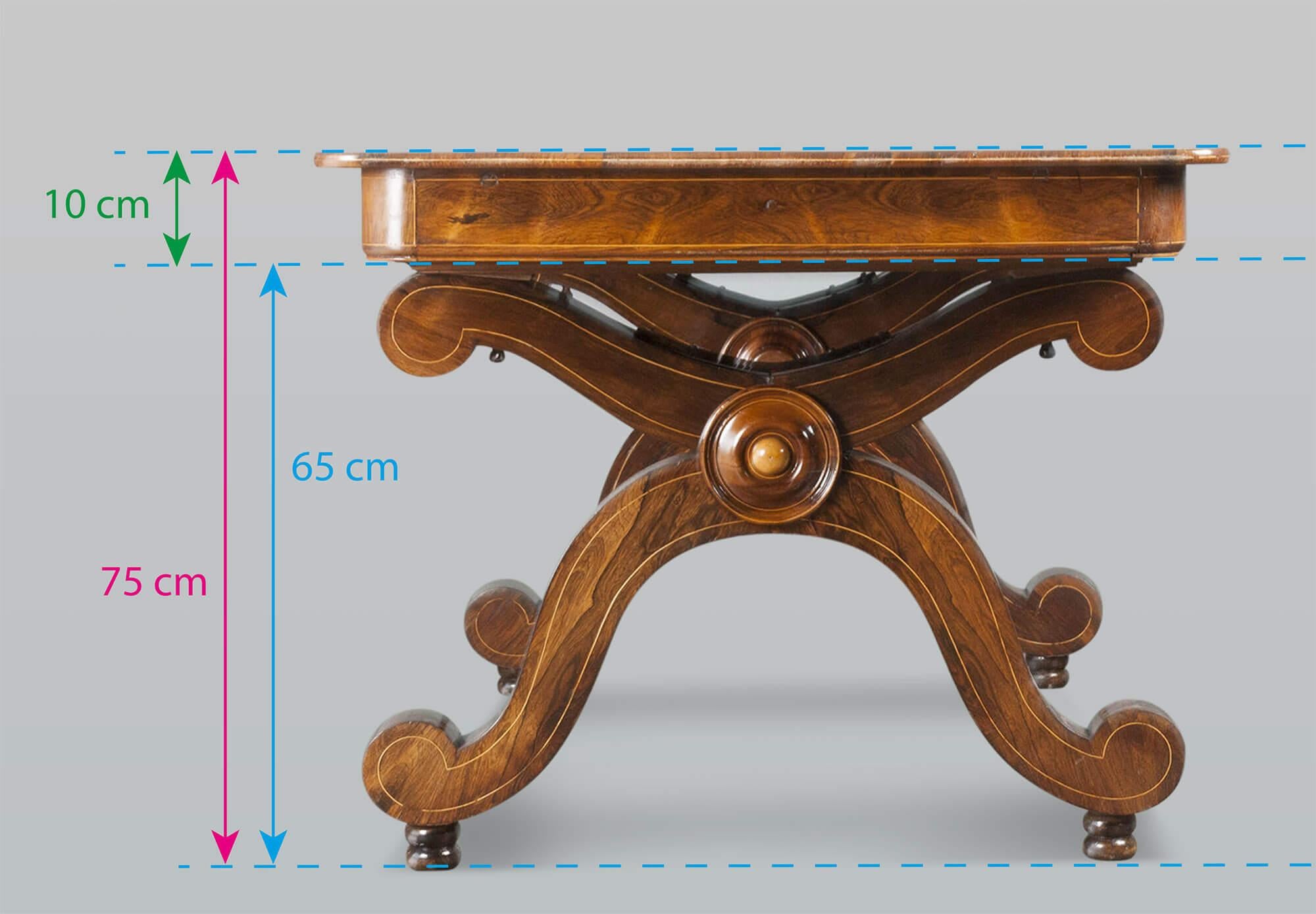 Louis Philipe Mahogany Veneered Centertable or Writing Table, France circa 1850 14