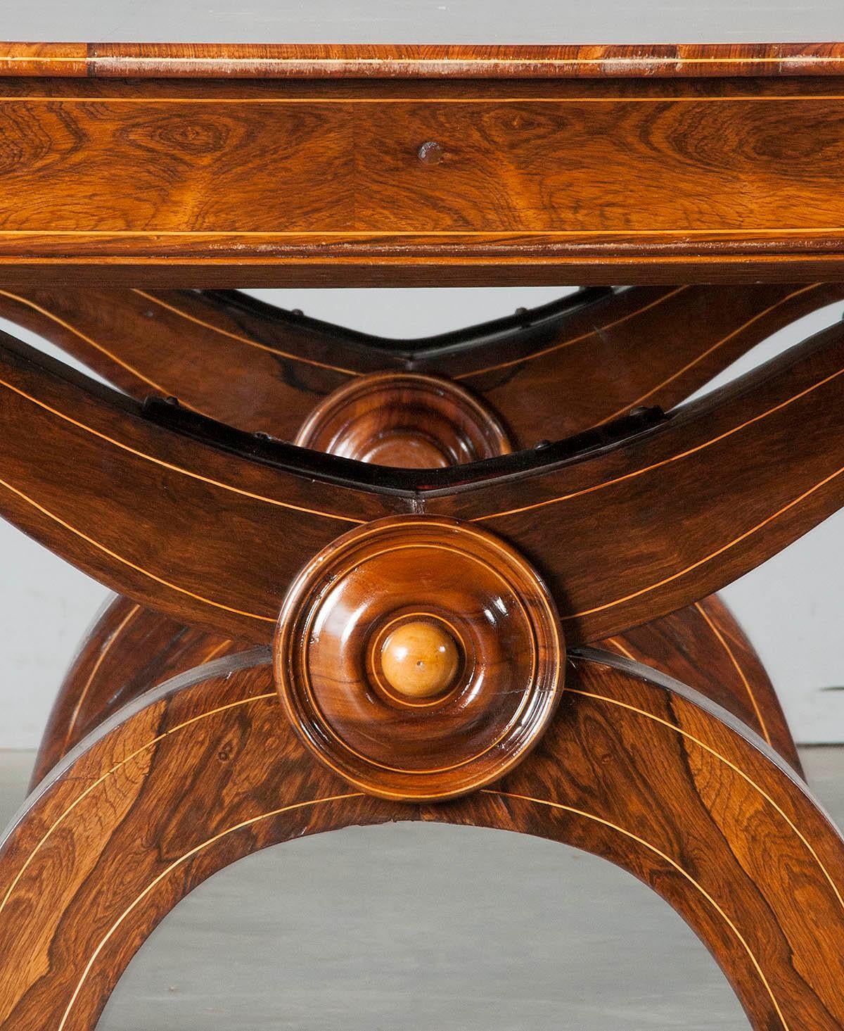 Louis Philipe Mahogany Veneered Centertable or Writing Table, France circa 1850 6