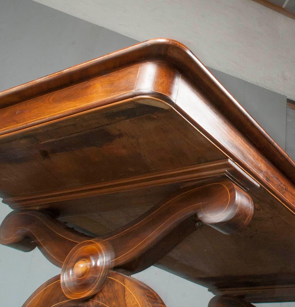Louis Philipe Mahogany Veneered Centertable or Writing Table, France circa 1850 10