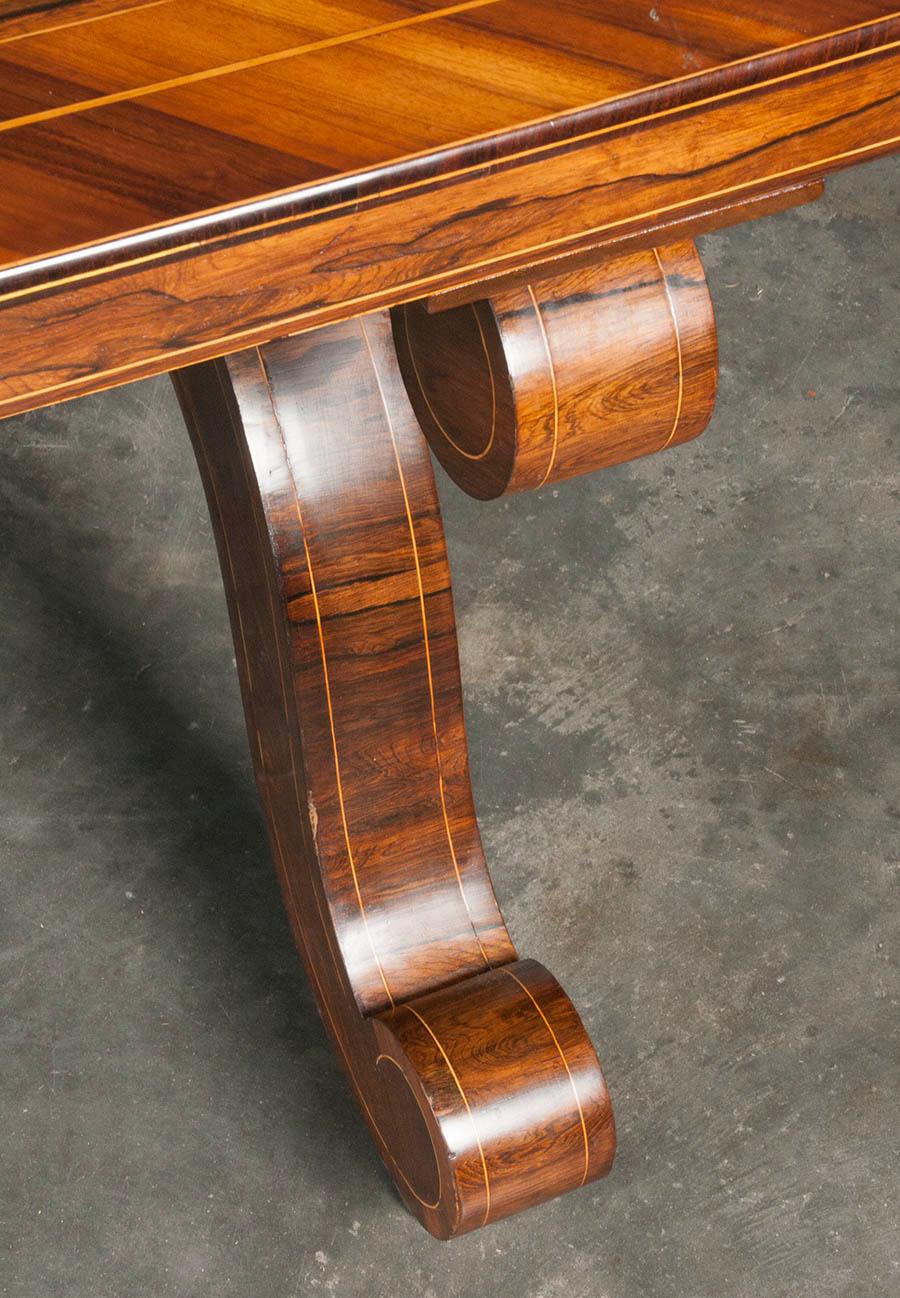Louis Philipe Mahogany Veneered Centertable or Writing Table, France circa 1850 11