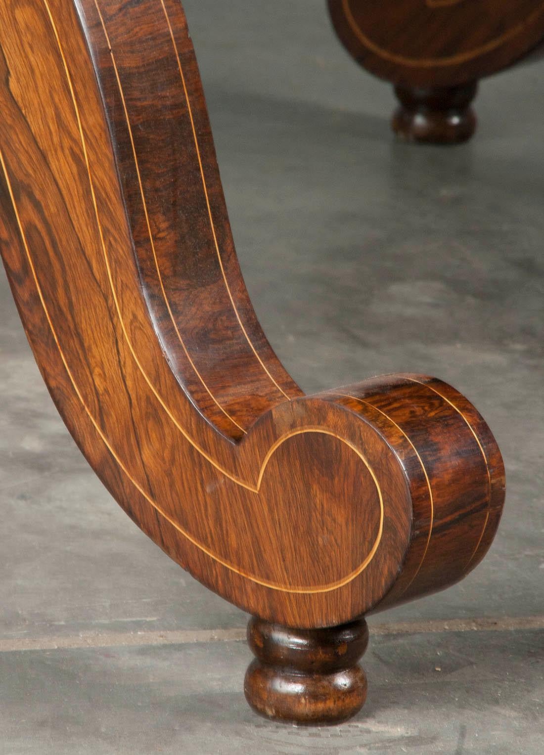 Louis Philipe Mahogany Veneered Centertable or Writing Table, France circa 1850 2
