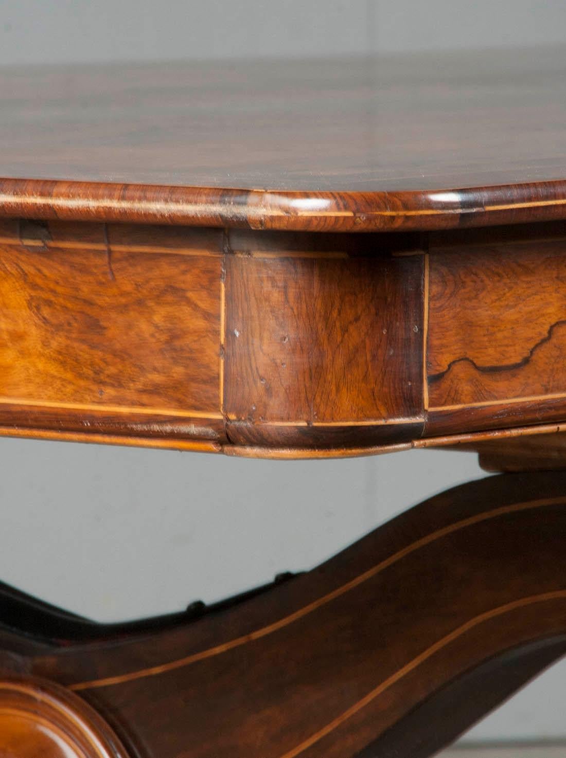 Louis Philipe Mahogany Veneered Centertable or Writing Table, France circa 1850 4
