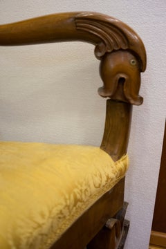 Louis Philiphe French corner  Bench Carved Walnut Corner  19th Century