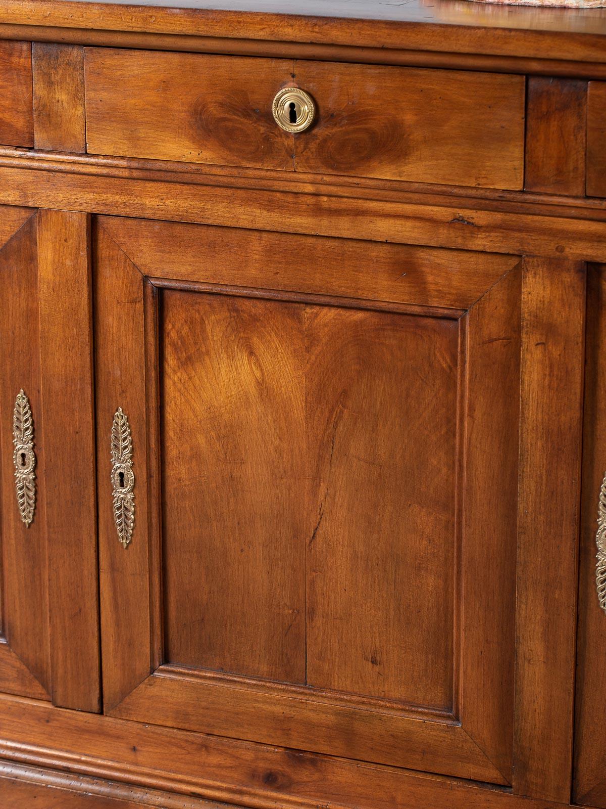 Louis Philippe Antique French Cherry Buffet Credenza Cabinet, circa 1850 8