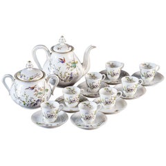 Louis Philippe Antique French Fine Porcelain Tea Set, circa 1850