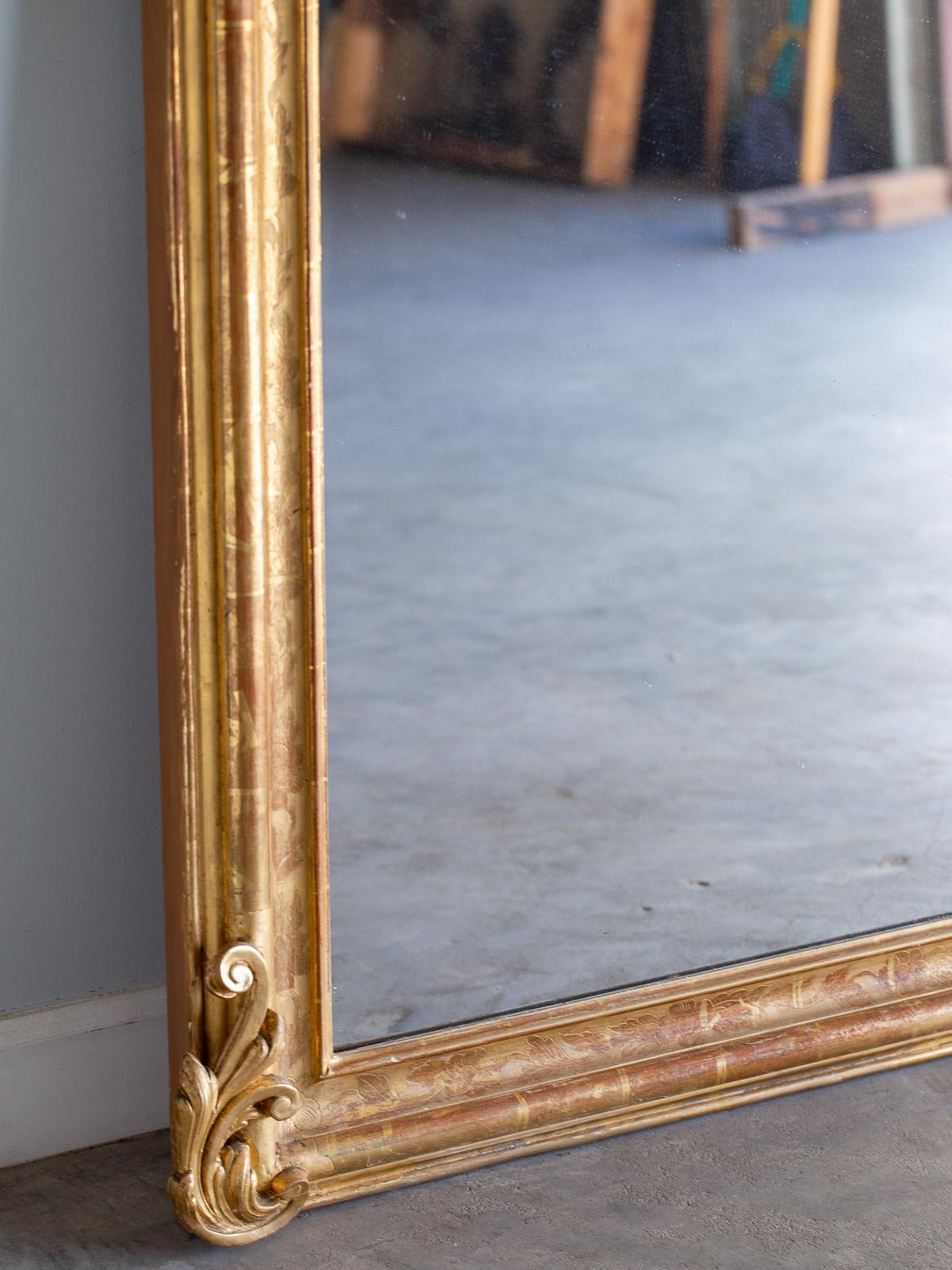 Louis Philippe Antique French Gold Mirror, circa 1885 4