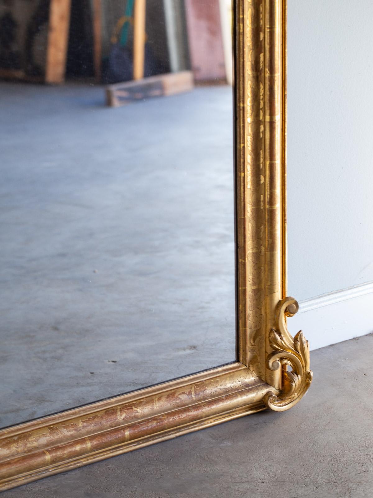 Louis Philippe Antique French Gold Mirror, circa 1885 5