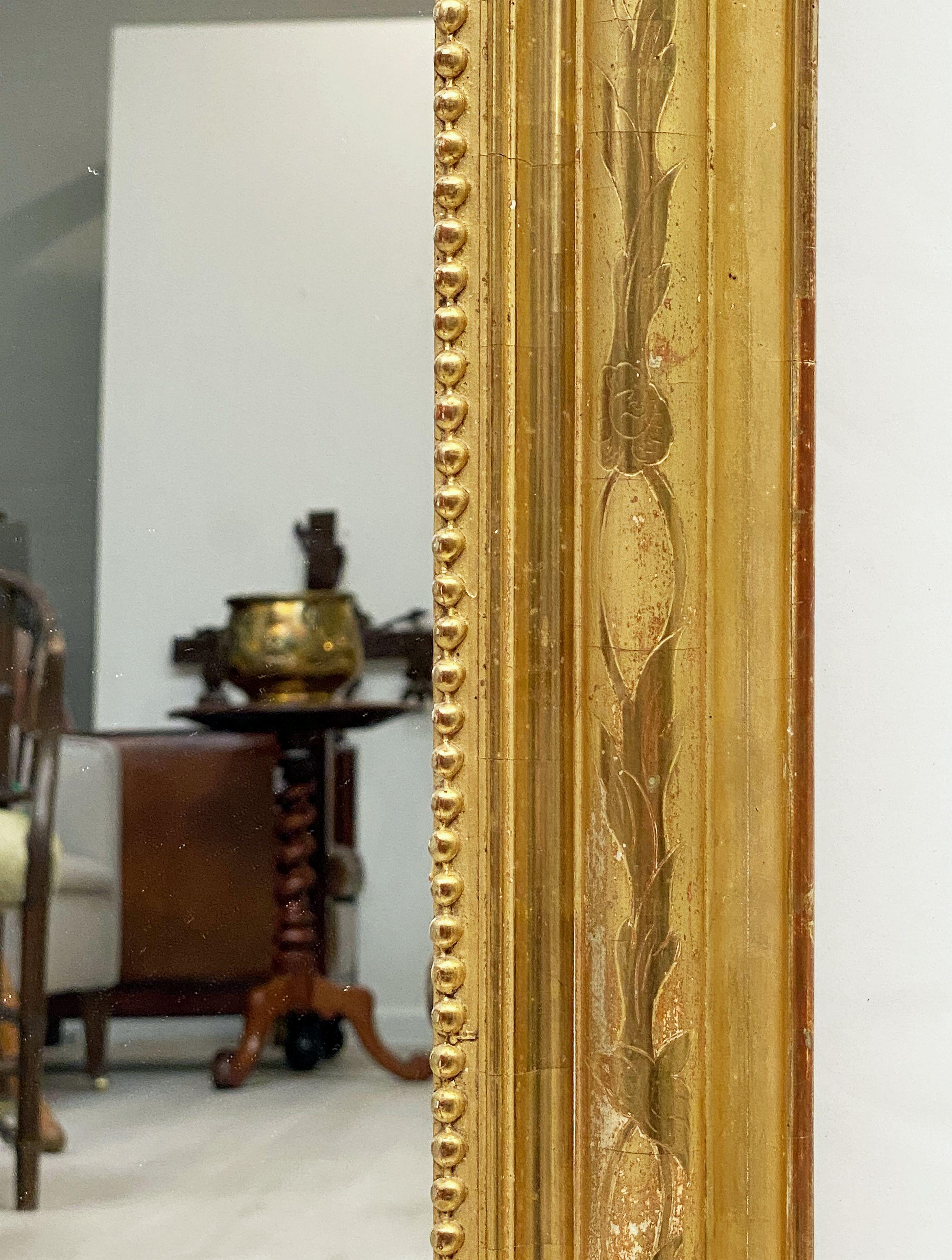 Louis Philippe Arch Top Gilt Mirror from France (H 30 x W 22 3/4) 5
