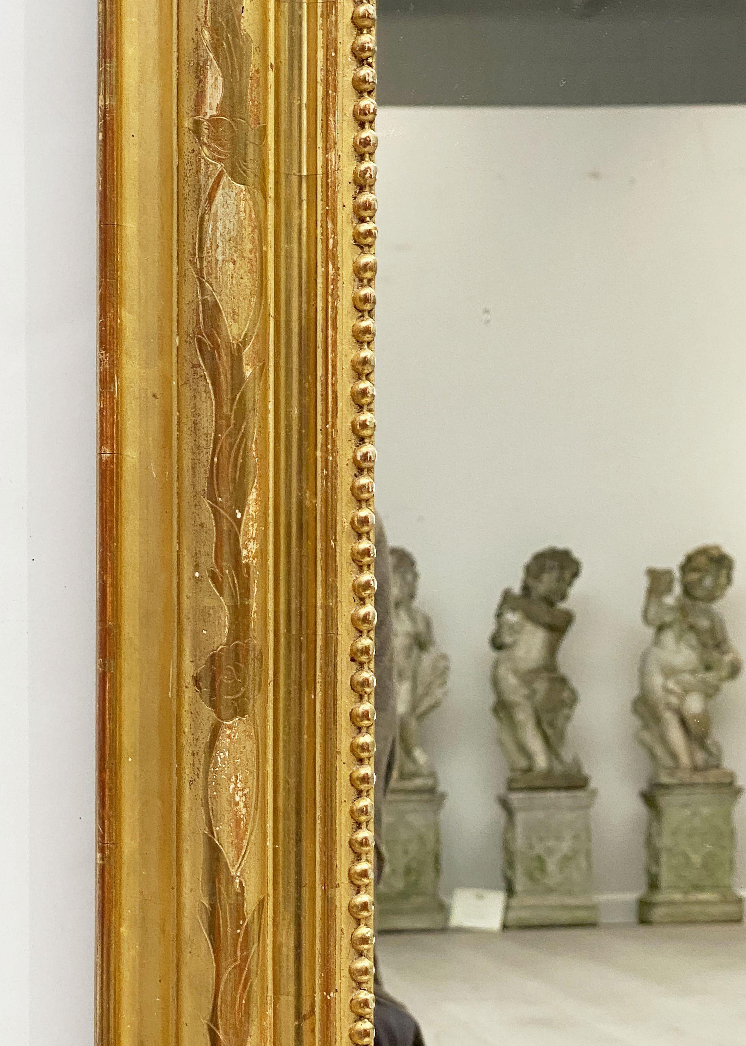 Louis Philippe Arch Top Gilt Mirror from France (H 30 x W 22 3/4) 1