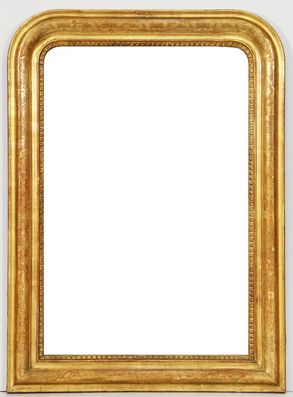 Louis Philippe Arch Top Gilt Mirror from France (H 38 3/4 x W 28 1/4) 6