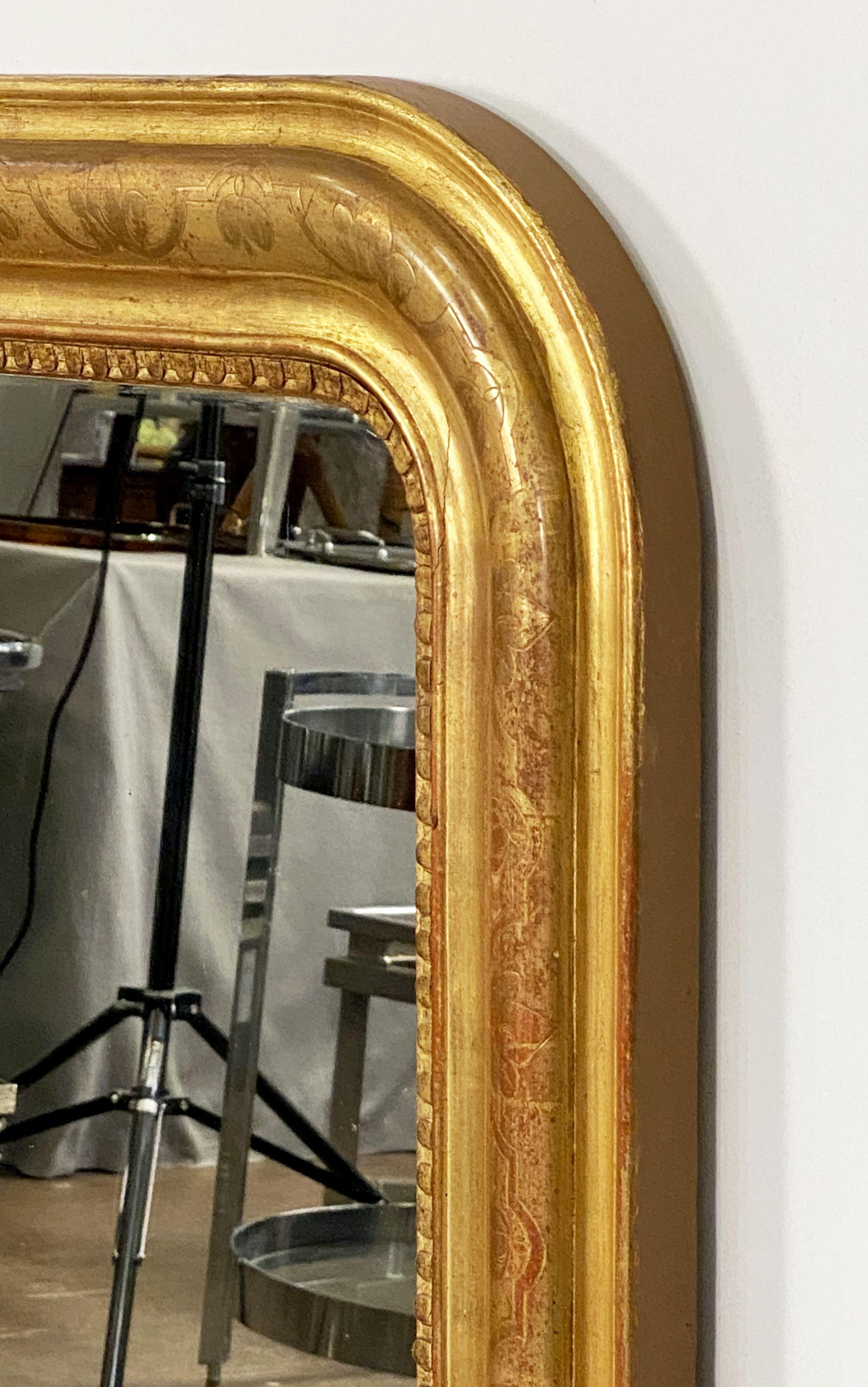 Louis Philippe Arch Top Gilt Mirror from France (H 38 3/4 x W 28 1/4) 8